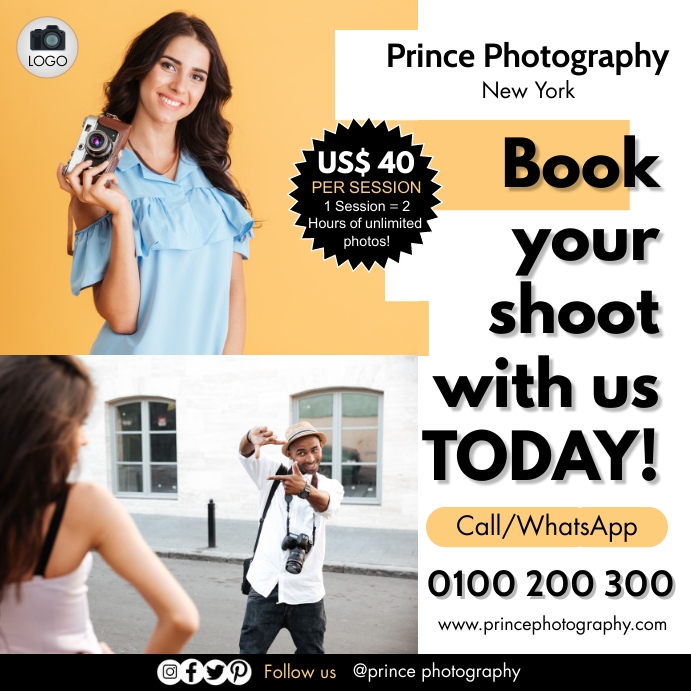 Photoshoot Message Instagram template