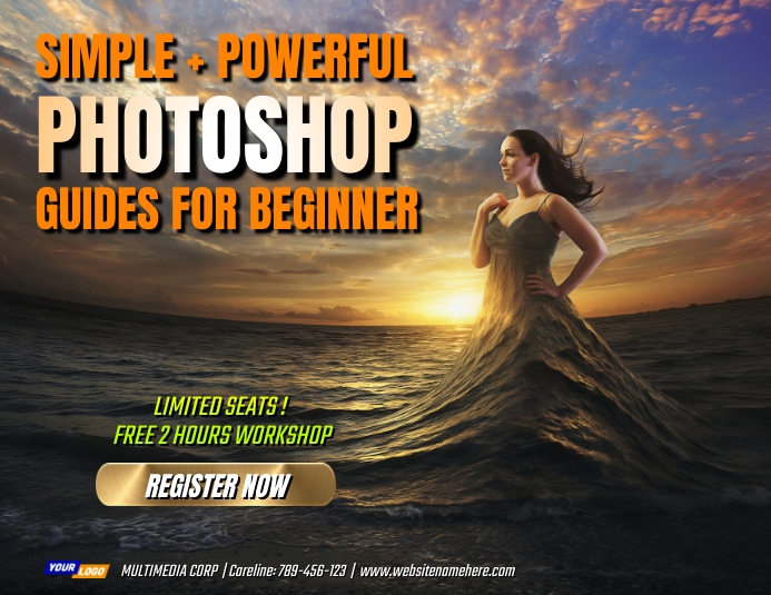 Photoshop online courses ad flyer | PosterMyWall