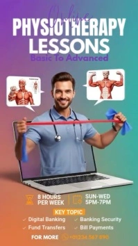 PHYSICAL THERAPY COURSE Reel Instagram template