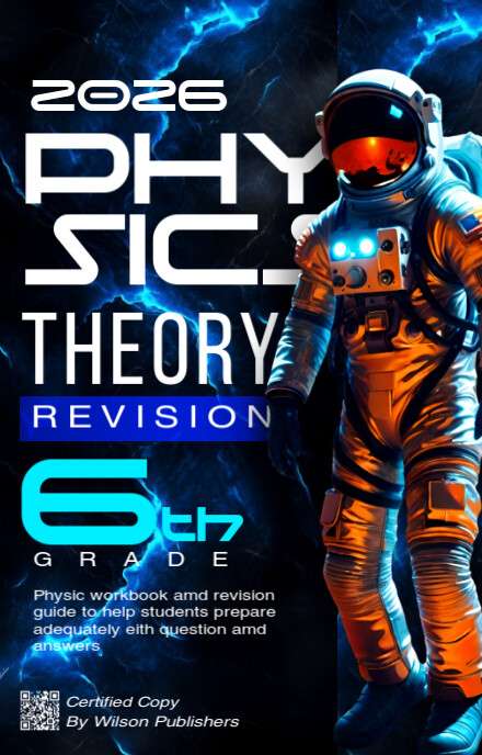 Physics theory revision workbook cover page design printable template ...