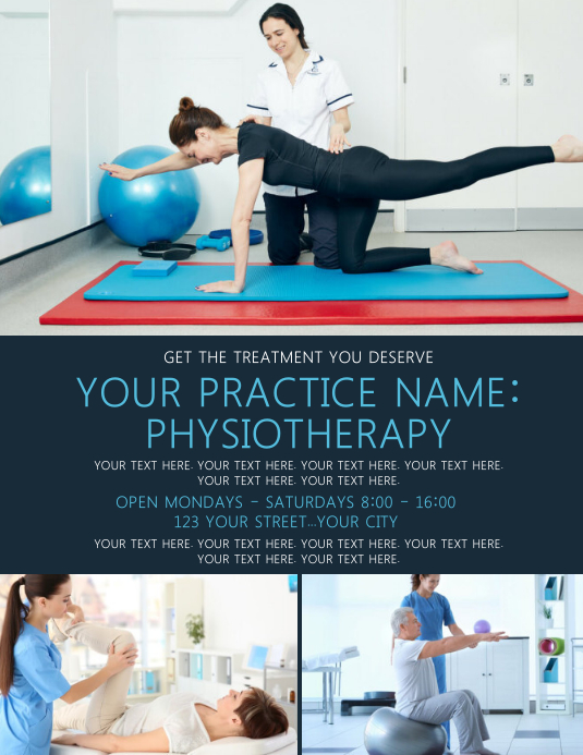 Physiotherapy Flyer Template PosterMyWall