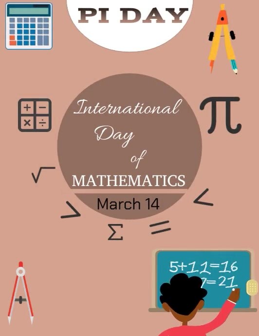 Pi and mathematics day template Flyer (US Letter)
