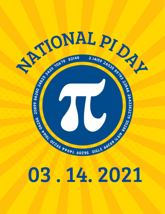 Pi day,national pi day Flyer (US Letter) template