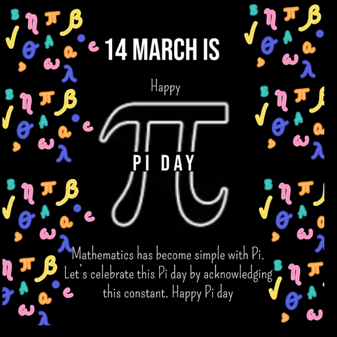 Pi day Instagram Post template