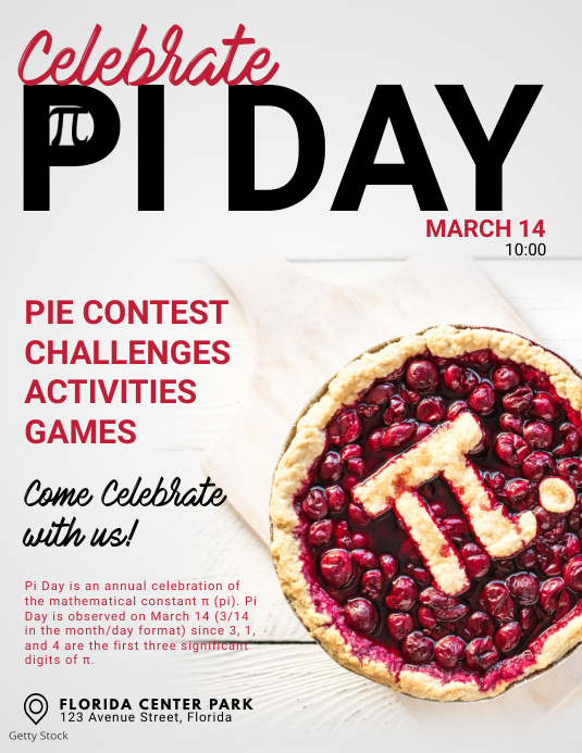 Pi Day Flyer Template PosterMyWall