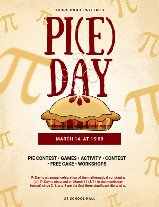 Pi Pamplet Copy of Pi Flyer template | PosterMyWall