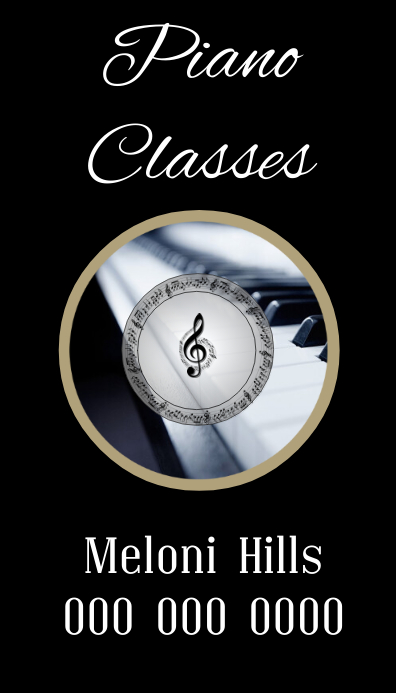piano classes card template | PosterMyWall
