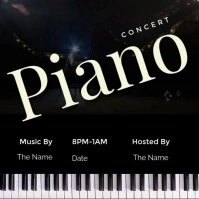Elegant Piano Concert Flyer & Poster Template