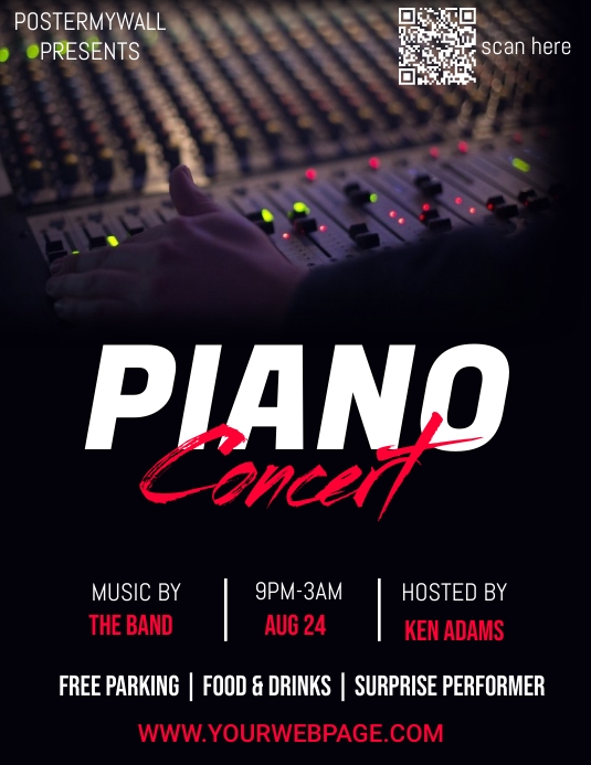 Piano Concert Flyer Template PosterMyWall
