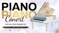 Piano concert poster Digital na Display (16:9) template