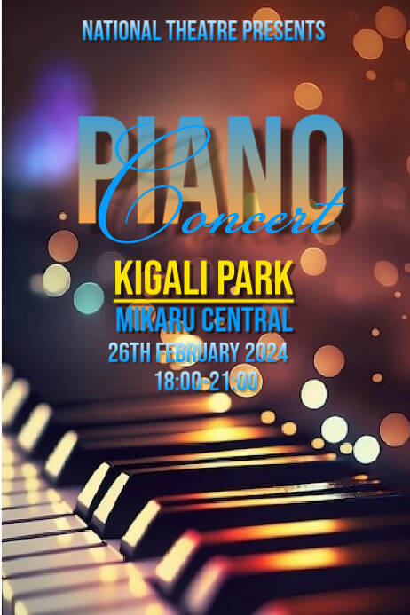 PIANO CONCERT POSTER TEMPLATE Cartaz