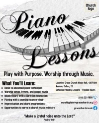 Piano Lesson Instagram Portrait template
