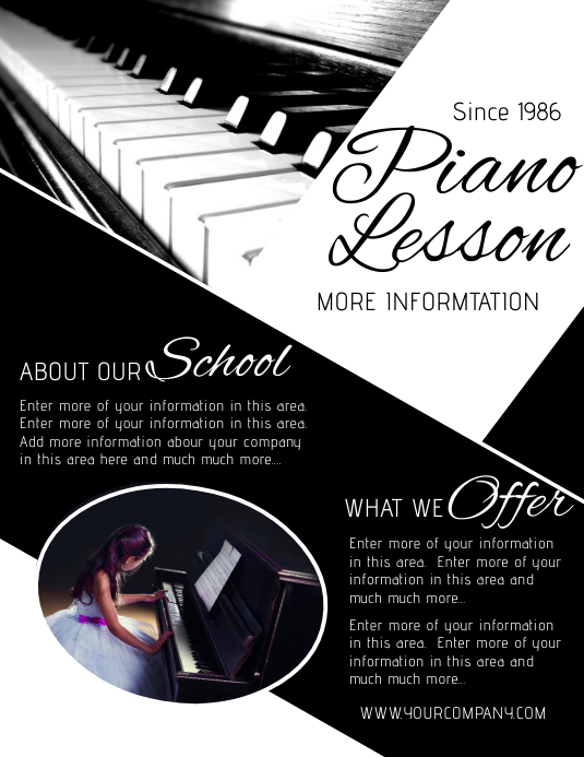 Piano Lesson Template PosterMyWall