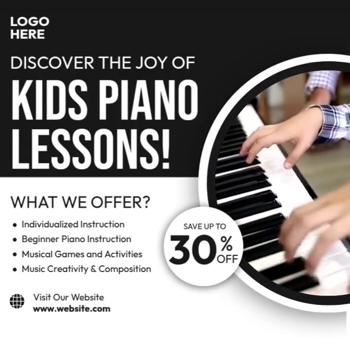 Modèle Piano Lessons Ads | PosterMyWall