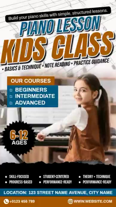 Piano Lessons Template | PosterMyWall