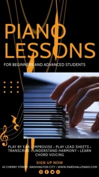 Piano Lessons Instagram Story template