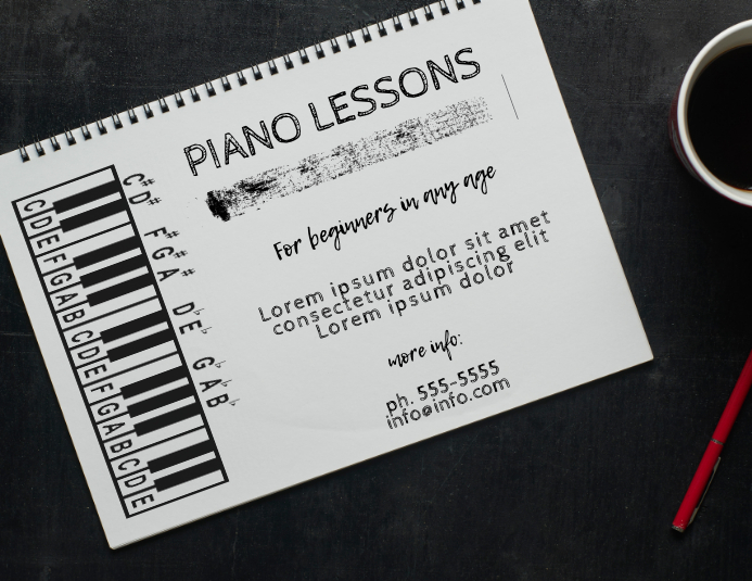piano Lessons flyer template PosterMyWall