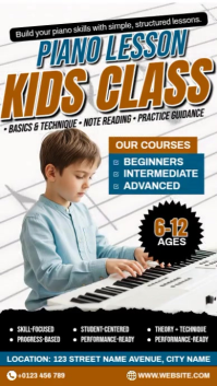 Piano lLesson Kids Class Instagram Reel template