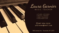 Piano Music Teacher Business Card template