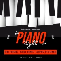 Piano Night VIdeo Ad template Instagram Post