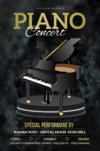Piano poster template