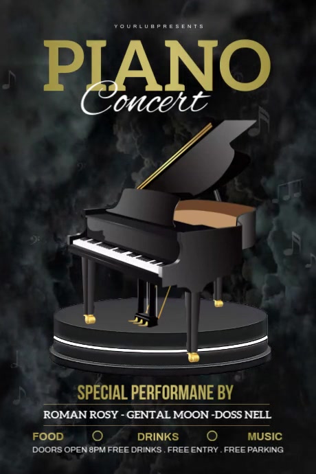 Piano Poster Template PosterMyWall