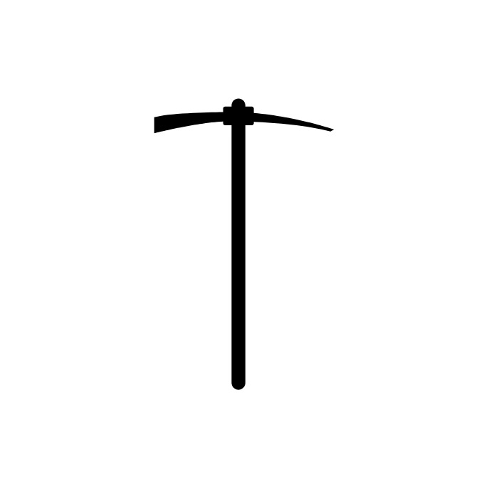 Pickaxe logo template