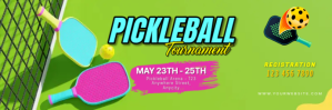 Pickelball Tournament Twitter Banner template