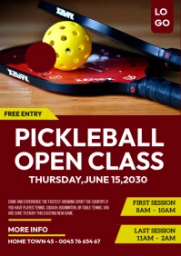 Pickle ball poster A4 template