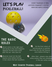 PICKLE BALL TEMPLATE Volante (Carta US)