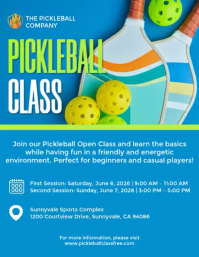 Pickleball Class Flyer (format US Letter) template