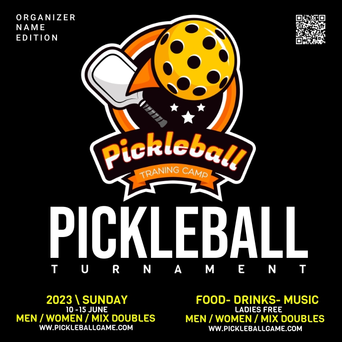 PICKLEBALL Vierkant (1:1) template