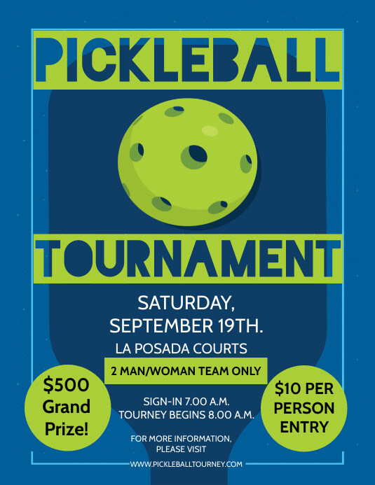 Pickleball Flyer Template Free Printable Word Searches