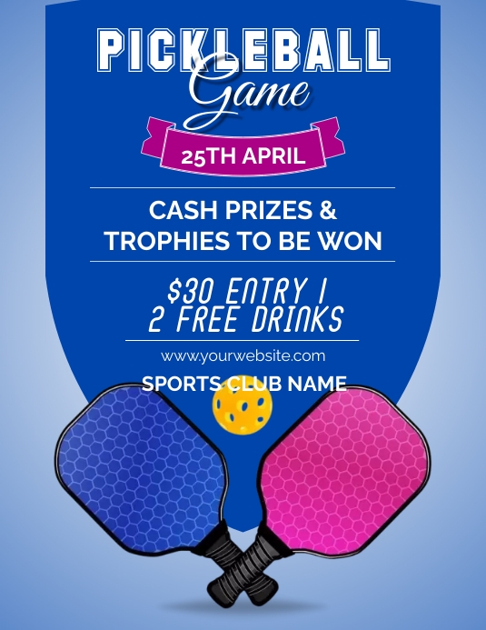 Pickleball Flyer Template PosterMyWall