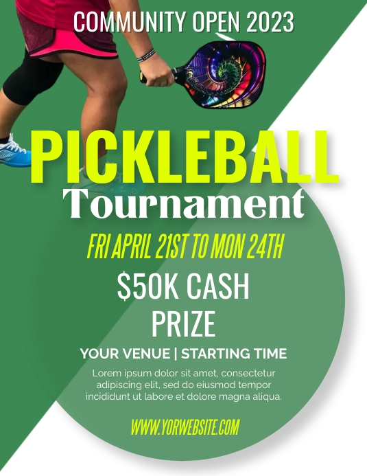 Pickleball Flyer Template PosterMyWall