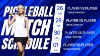 Pickleball Match Schedule Цифровой дисплей (16 : 9) template