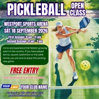Pickleball Open Class Invitation Flyer Instagram Post template
