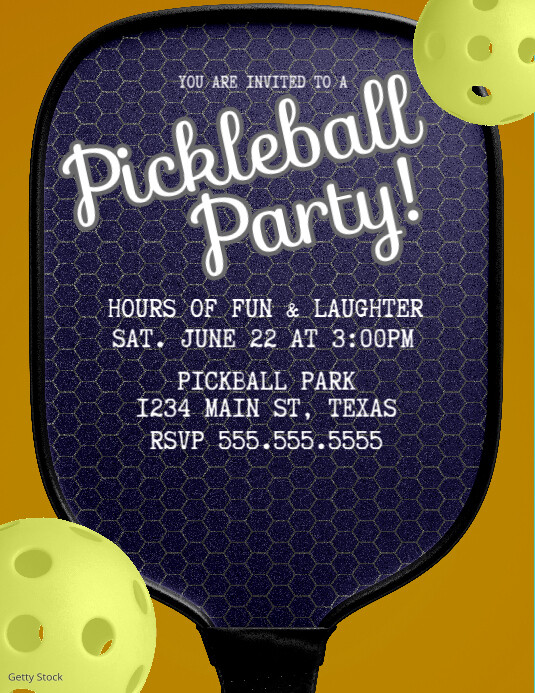 Pickleball Party Invitation Template PosterMyWall