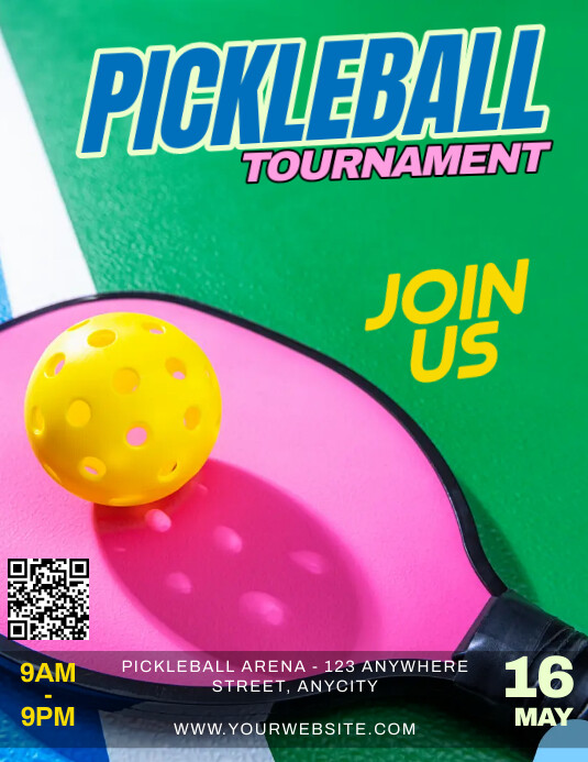 Pickleball Poster Template PosterMyWall