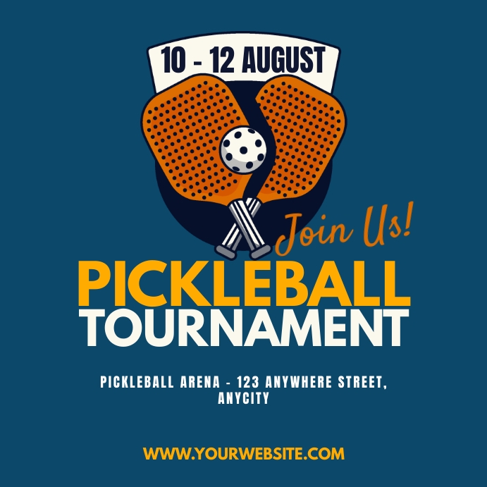Pickleball Poster Template PosterMyWall