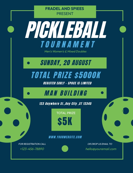 pickleball template PosterMyWall
