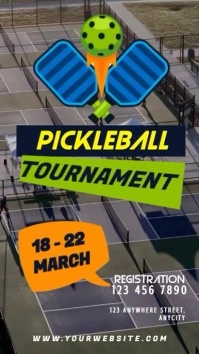 Pickleball Tournament Instagram 快拍 template