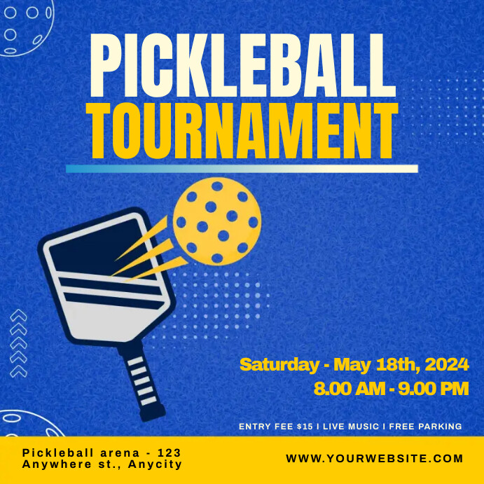 Pickleball Tournament Template PosterMyWall