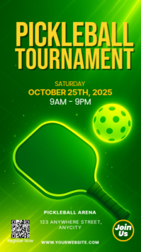 Jaune Pickleball Tournament Instagram Story Template
