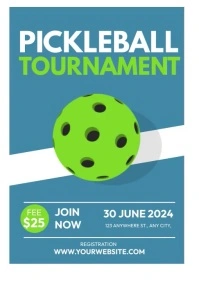 Pickleball Tournament A4 template