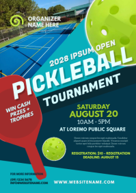 Pickleball Tournament Flyer A4 template