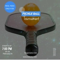 Pickleball tournament template design Kvadrat (1:1)