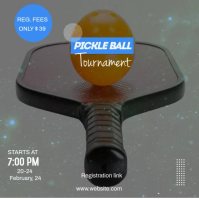 Szary Pickleball Tournament Persegi Template