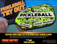 Pickleball Try Out Video Ad Template Volante (Carta US)