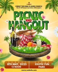 Picnic and hangout event flyer free Instagram Portrait template